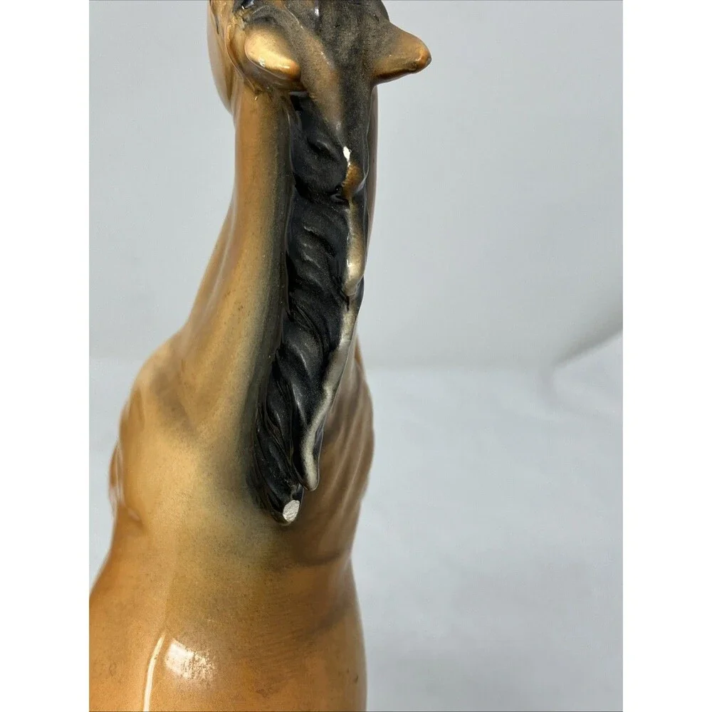 Vintage Wales Japan Ceramic Horse Figurine Porcelain Mustang Equestrian 7“